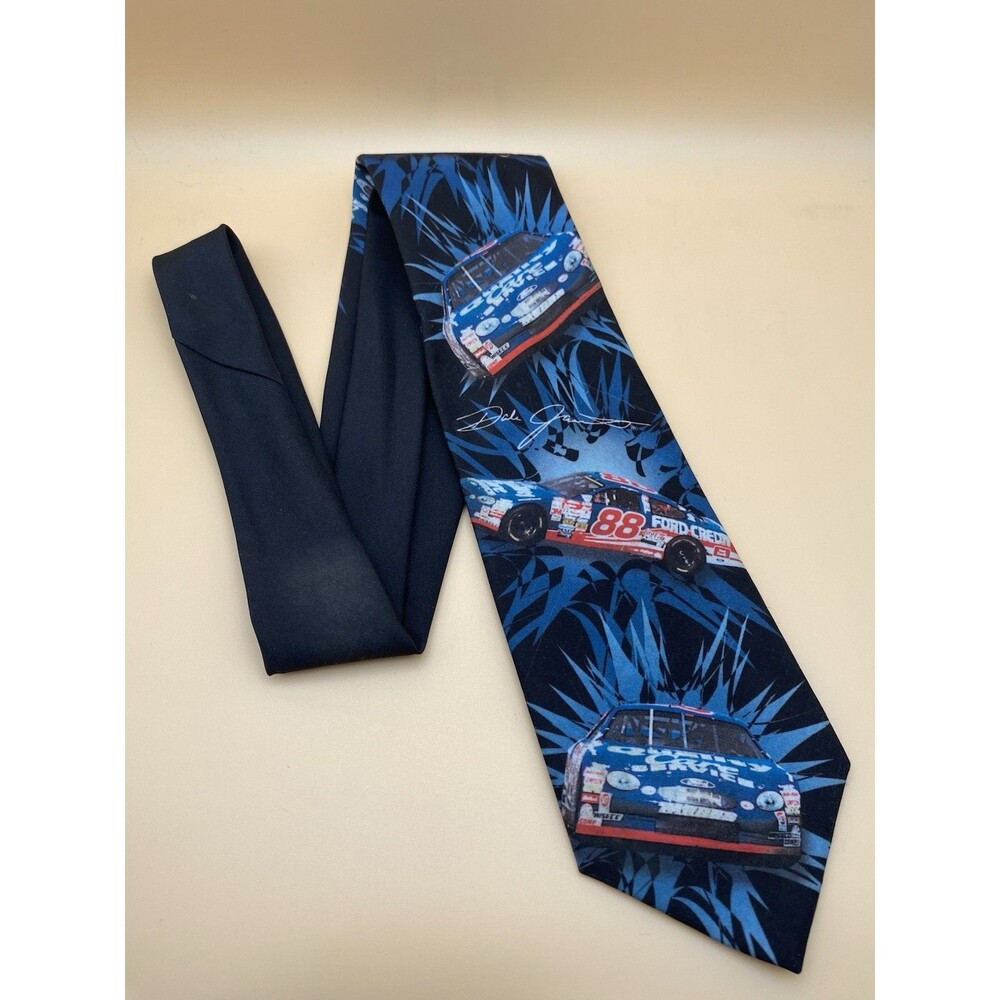 Vintage 1998 Ralph Marlin NASCAR Dale Jarrett #88 Ford Men's Necktie Racing